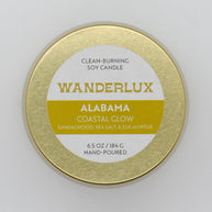 Wanderlux Alabama Coastal Glow 6.5 Ounce Soy Candle