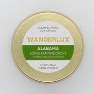 Wanderlux Alabama Longleaf Pine Grove 6.5 Ounce Soy Candle