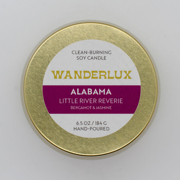 Wanderlux Alabama Little River Reverie 6.5 Ounce Soy Candle