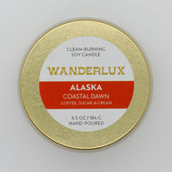 Wanderlux Alaska Coastal Dawn 6.5 Ounce Soy Candle
