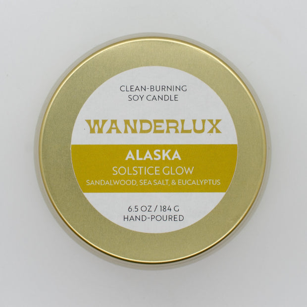 Wanderlux Alaska Solstice Glow 6.5 Ounce Soy Candle