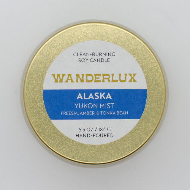 Wanderlux Alaska Yukon Mist 6.5 Ounce Soy Candle