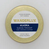 Wanderlux Alaska Glacial Twilight 6.5 Ounce Soy Candle