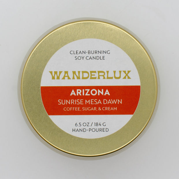 Wanderlux Arizona Sunrise Mesa Dawn 6.5 Ounce Soy Candle
