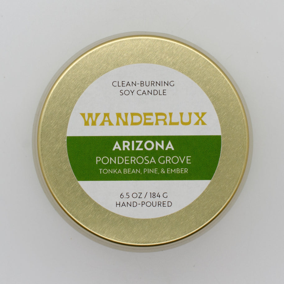 Wanderlux Arizona Ponderosa Grove 6.5 Ounce Soy Candle