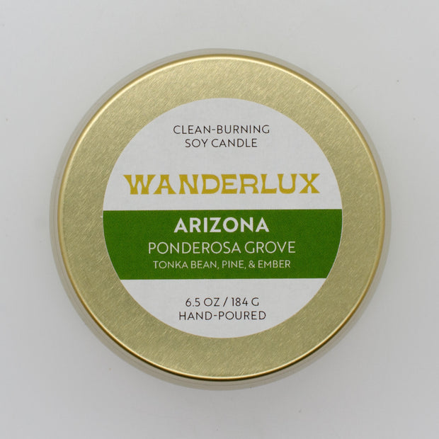 Wanderlux Arizona Ponderosa Grove 6.5 Ounce Soy Candle