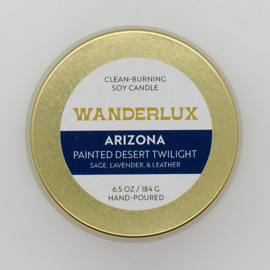 Wanderlux Arizona Painted Desert Twilight 6.5 Ounce Soy Candle