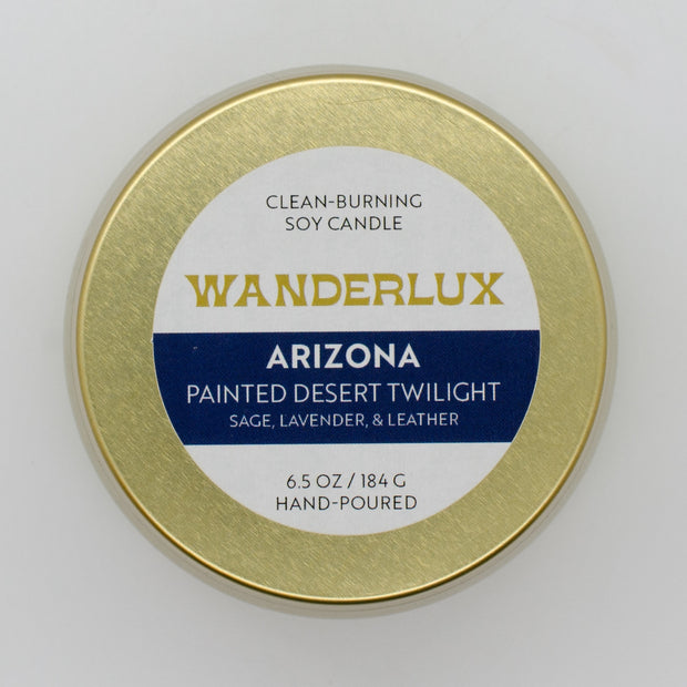 Wanderlux Arizona Painted Desert Twilight 6.5 Ounce Soy Candle