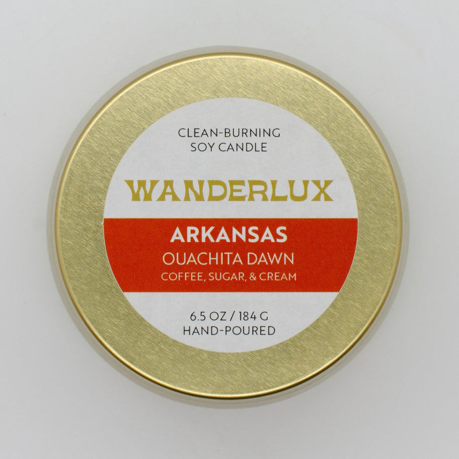Wanderlux Arkansas Ouachita Dawn 6.5 Ounce Soy Candle