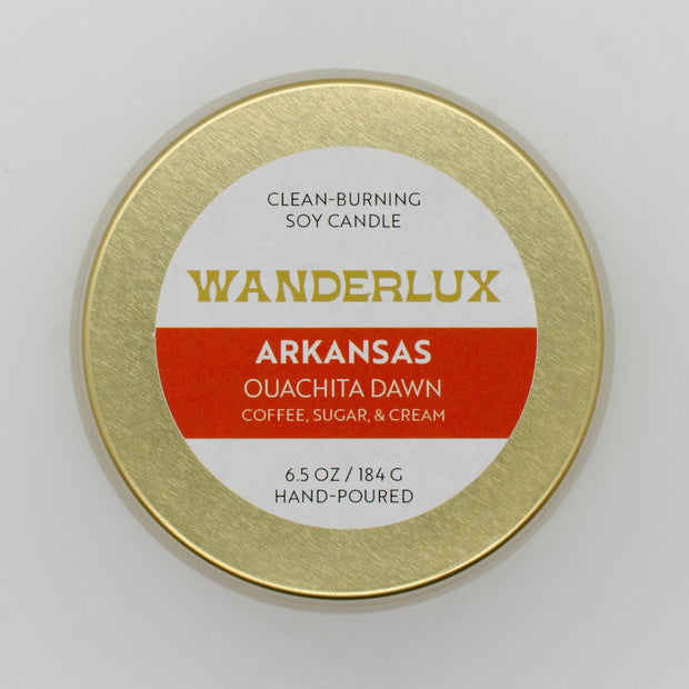 Wanderlux Arkansas Ouachita Dawn 6.5 Ounce Soy Candle
