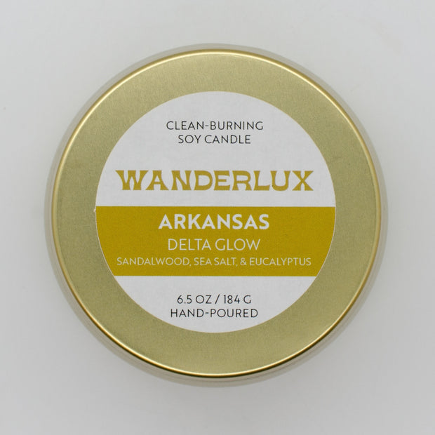 Wanderlux Arkansas Delta Glow 6.5 Ounce Soy Candle
