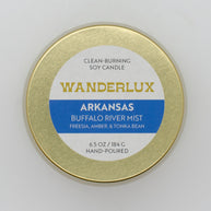 Wanderlux Arkansas Buffalo River Mist 6.5 Ounce Soy Candle