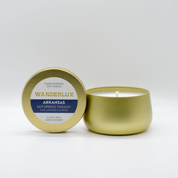 Wanderlux Arkansas Hot Springs Twilight 6.5 Ounce Soy Candle