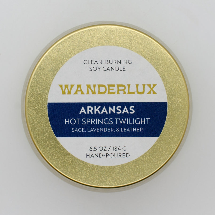 Wanderlux Arkansas Hot Springs Twilight 6.5 Ounce Soy Candle