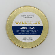 Wanderlux Arkansas Hot Springs Twilight 6.5 Ounce Soy Candle