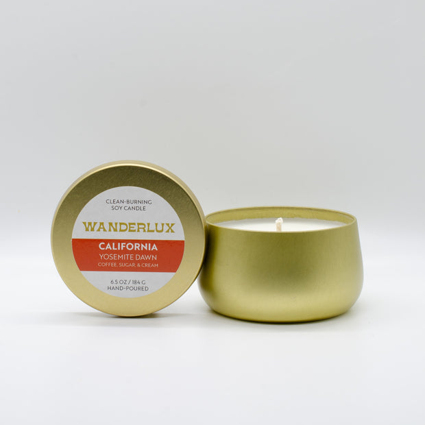 Wanderlux California Yosemite Dawn 6.5 Ounce Soy Candle