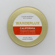 Wanderlux California Yosemite Dawn 6.5 Ounce Soy Candle