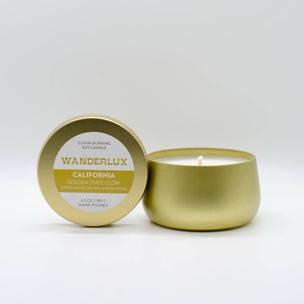 Wanderlux California Golden State Glow 6.5 Ounce Soy Candle