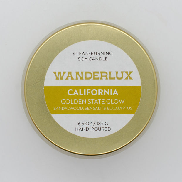 Wanderlux California Golden State Glow 6.5 Ounce Soy Candle