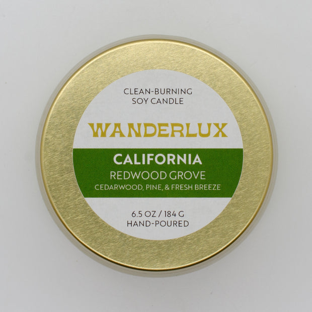 Wanderlux California Redwood Grove 6.5 Ounce Soy Candle