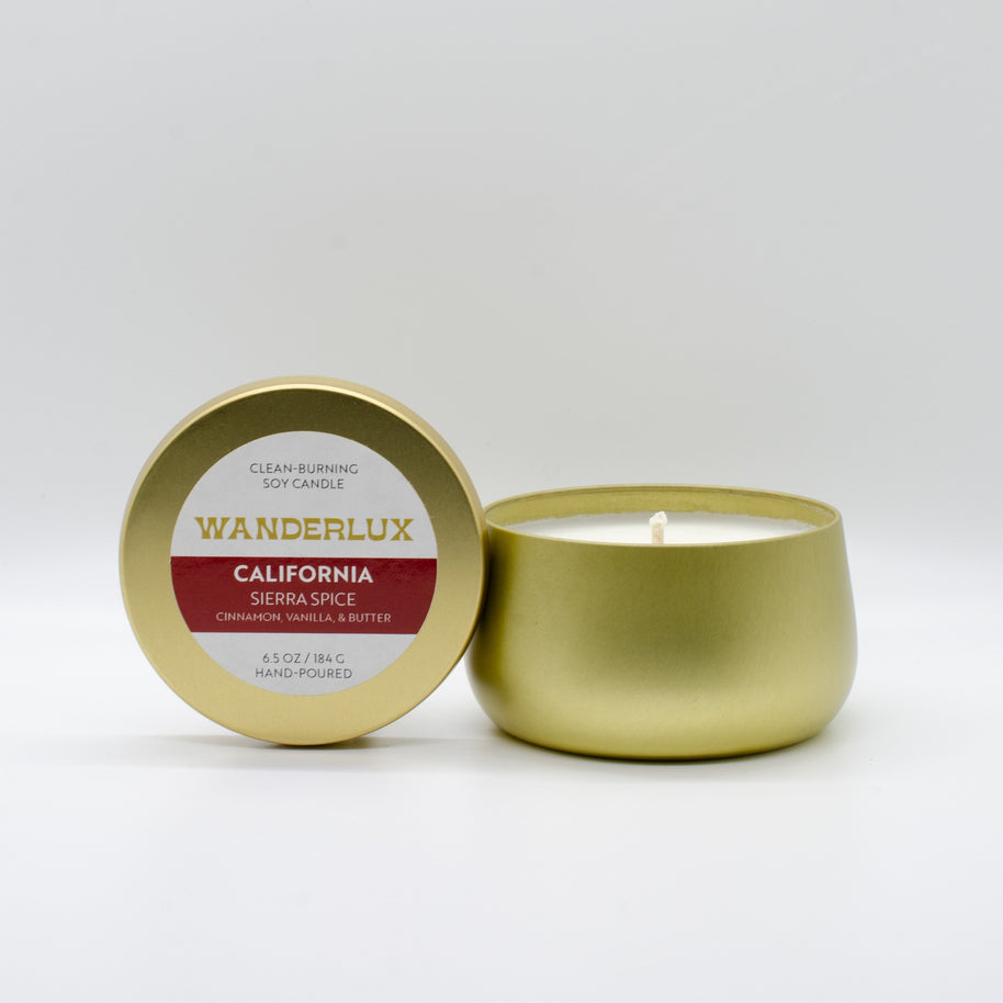 Wanderlux California Sierra Spice 6.5 Ounce Soy Candle