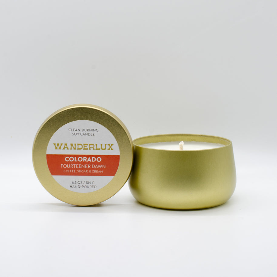 Wanderlux Colorado Fourteener Dawn 6.5 Ounce Soy Candle