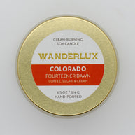 Wanderlux Colorado Fourteener Dawn 6.5 Ounce Soy Candle