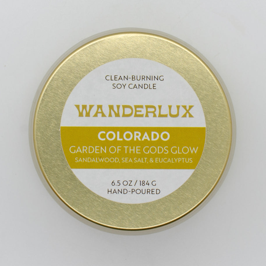 Wanderlux Colorado Garden of the Gods Glow 6.5 Ounce Soy Candle