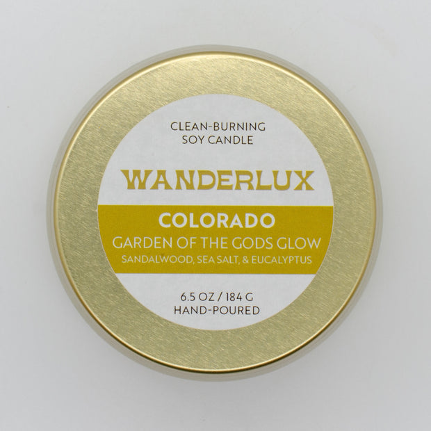 Wanderlux Colorado Garden of the Gods Glow 6.5 Ounce Soy Candle