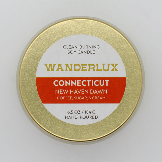 Wanderlux Connecticut New Haven Dawn 6.5 Ounce Soy Candle