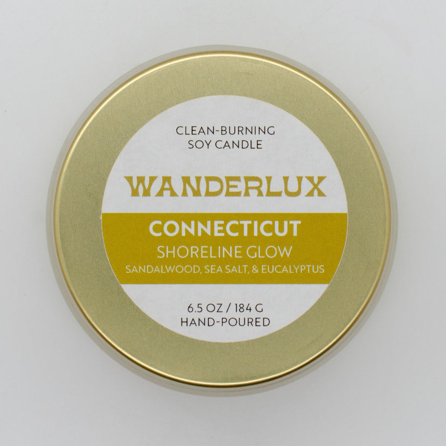 Wanderlux Connecticut Shoreline Glow 6.5 Ounce Soy Candle
