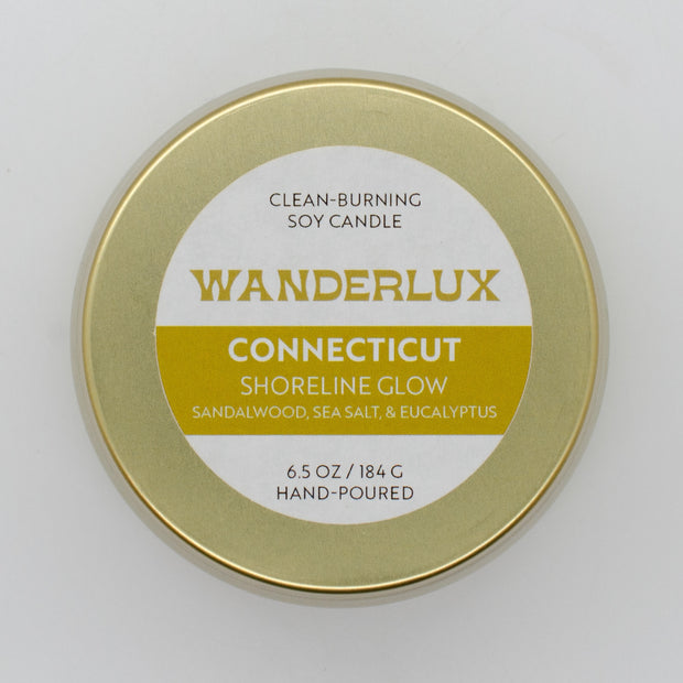 Wanderlux Connecticut Shoreline Glow 6.5 Ounce Soy Candle
