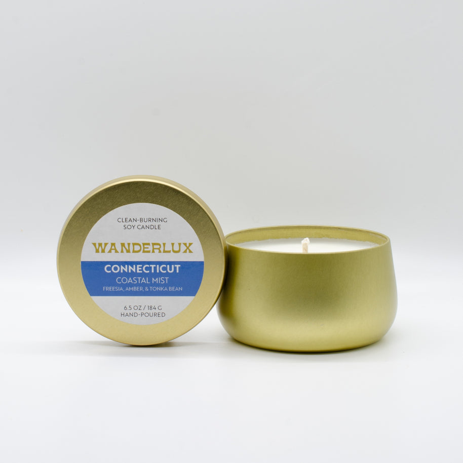 Wanderlux Connecticut Coastal Mist 6.5 Ounce Soy Candle