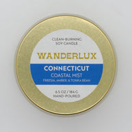 Wanderlux Connecticut Coastal Mist 6.5 Ounce Soy Candle