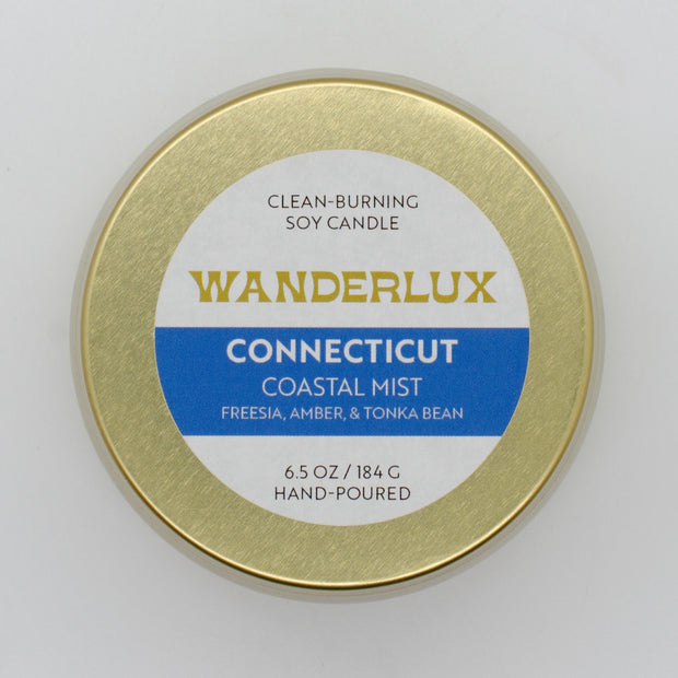 Wanderlux Connecticut Coastal Mist 6.5 Ounce Soy Candle