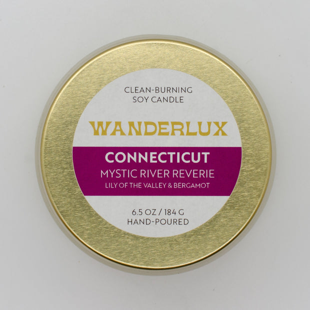 Wanderlux Connecticut Mystic River Reverie 6.5 Ounce Soy Candle