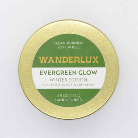 Wanderlux Winter Edition - Evergreen Glow - 6.5 Ounce Soy Candle
