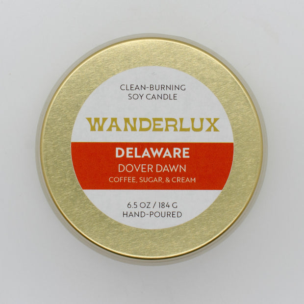 Wanderlux Delaware Dover Dawn 6.5 Ounce Soy Candle