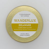 Wanderlux Delaware Cape May Glow 6.5 Ounce Soy Candle