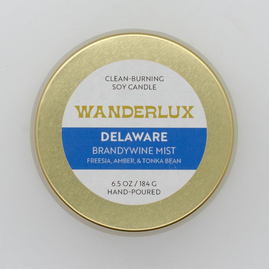 Wanderlux Delaware Brandywine Mist 6.5 Ounce Soy Candle