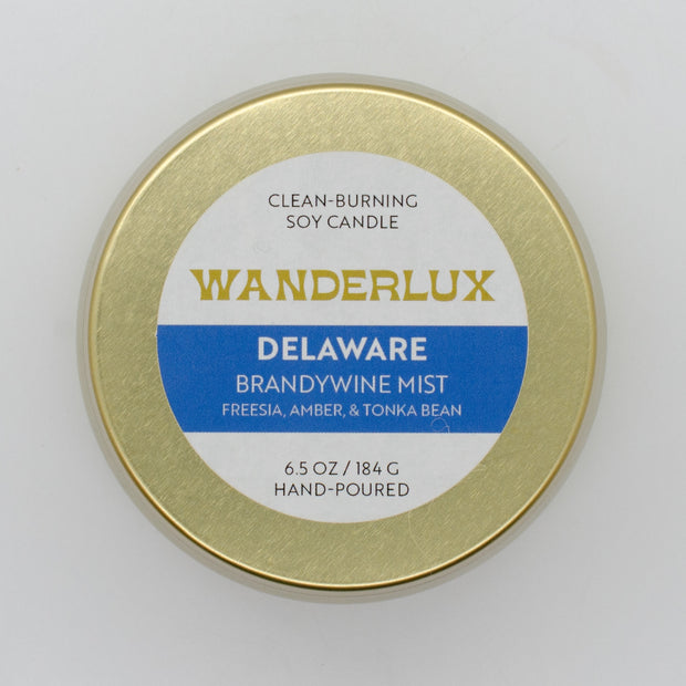 Wanderlux Delaware Brandywine Mist 6.5 Ounce Soy Candle