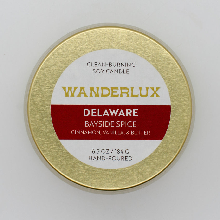 Wanderlux Delaware Bayside Spice 6.5 Ounce Soy Candle