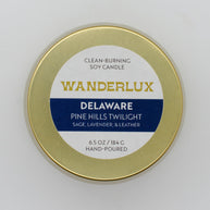 Wanderlux Delaware Pine Hills Twilight 6.5 Ounce Soy Candle