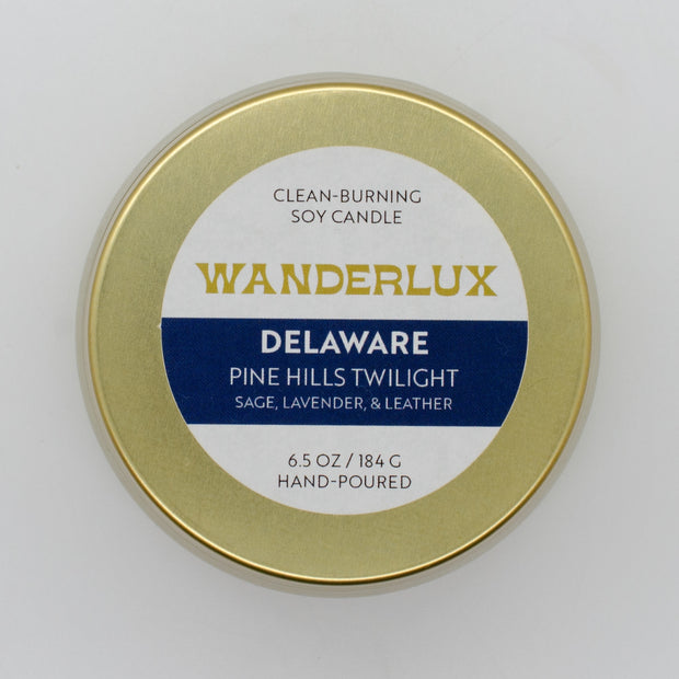 Wanderlux Delaware Pine Hills Twilight 6.5 Ounce Soy Candle