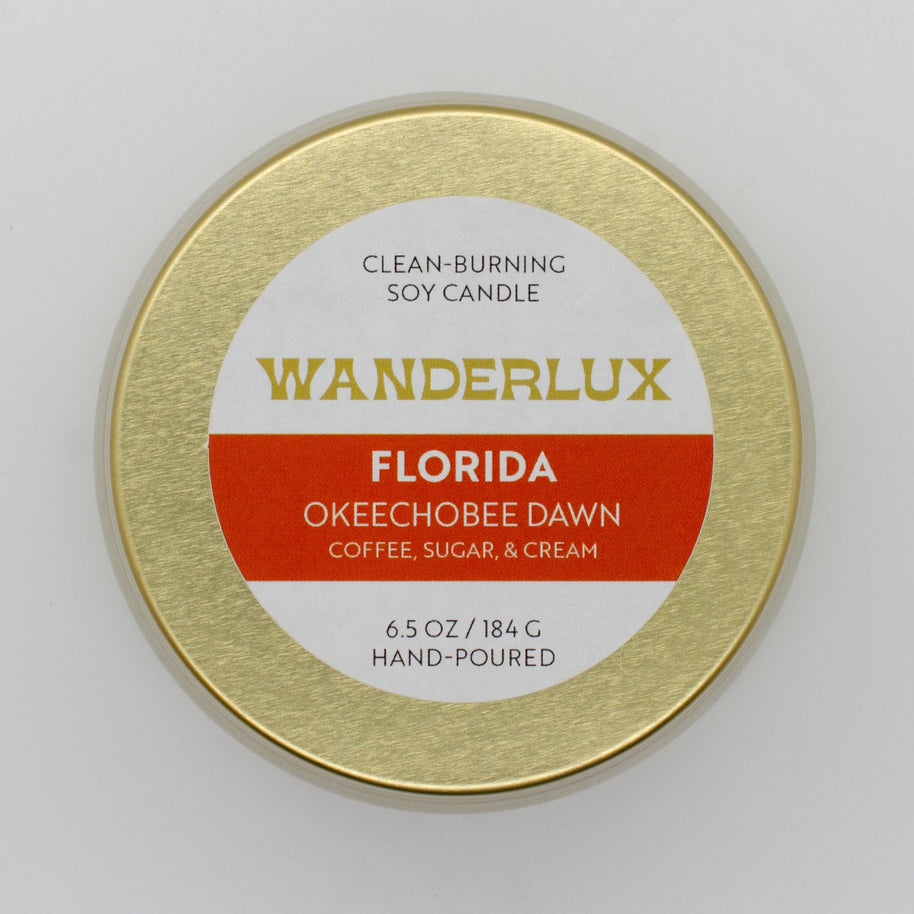 Wanderlux Florida Okeechobee Dawn 6.5 Ounce Soy Candle