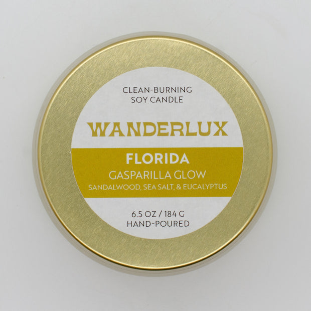 Wanderlux Florida Gasparilla Glow 6.5 Ounce Soy Candle