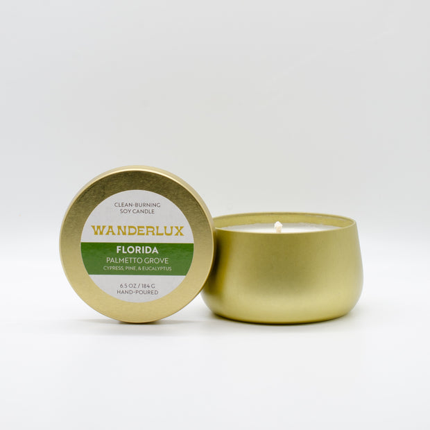 Wanderlux Florida Palmetto Grove 6.5 Ounce Soy Candle