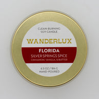Wanderlux Florida Silver Springs Spice 6.5 Ounce Soy Candle