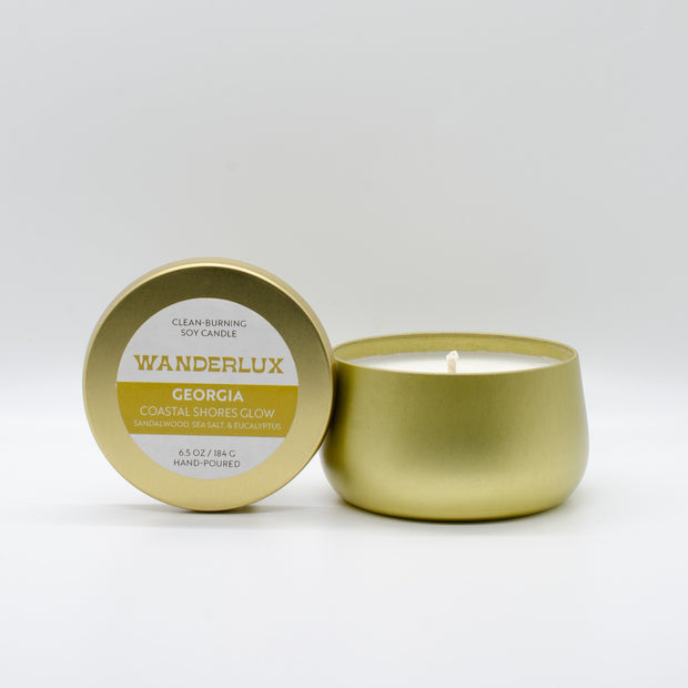 Wanderlux Georgia Coastal Shores Glow 6.5 Ounce Soy Candle