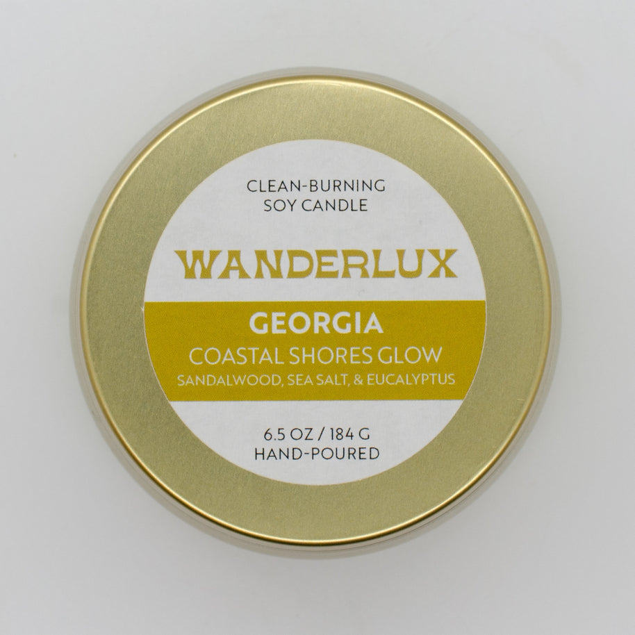 Wanderlux Georgia Coastal Shores Glow 6.5 Ounce Soy Candle